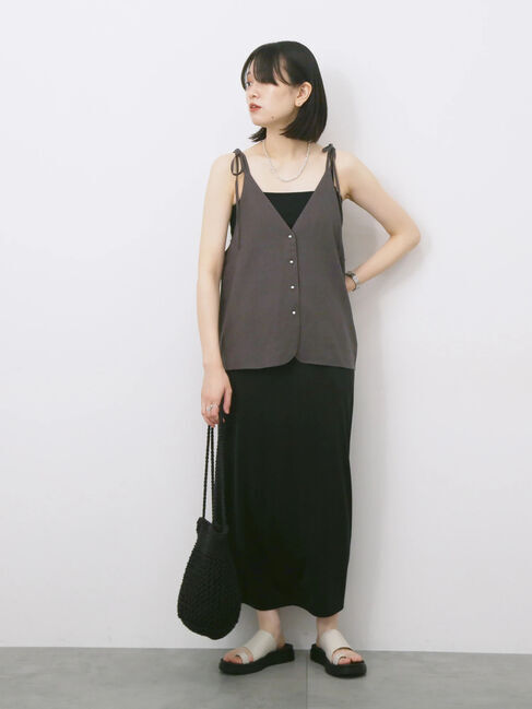 Samansa Mos2 blue「ポンチナロースカート」|スカート|