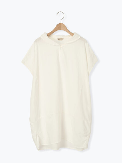 Samansa Mos2「【クールコットン】柄アソートフレンチスリーブチュニック」|シャツ・ブラウス|