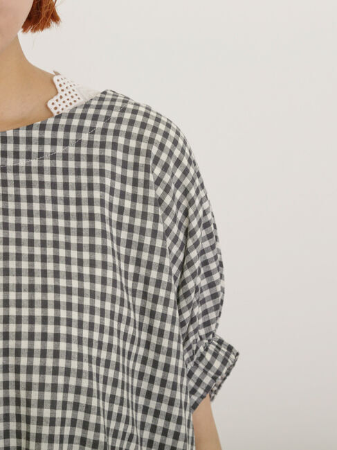 Samansa Mos2「袖口ギャザー前後2WAYチュニック」|シャツ・ブラウス|