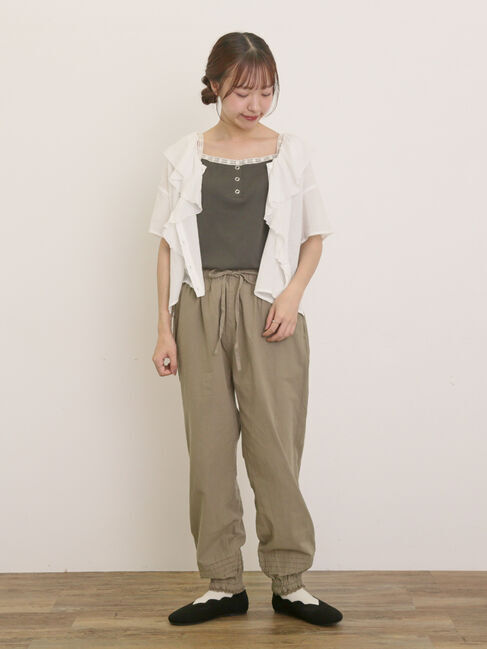 Samansa Mos2「裾レイヤード風レースキャミ」|キャミソール|