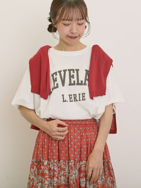 Samansa Mos2「ロゴアソートプリントゆるTシャツ」|Tシャツ・カットソー|