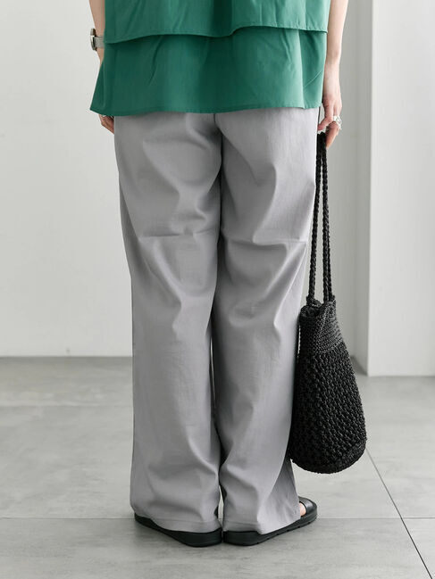 Samansa Mos2 blue「【接触冷感】ワイドイージーパンツ」|その他|