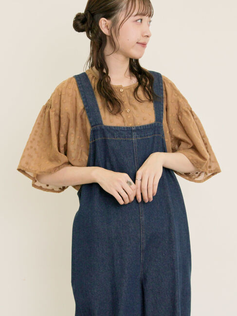 Samansa Mos2「シアー刺繍ブラウス」|シャツ・ブラウス|