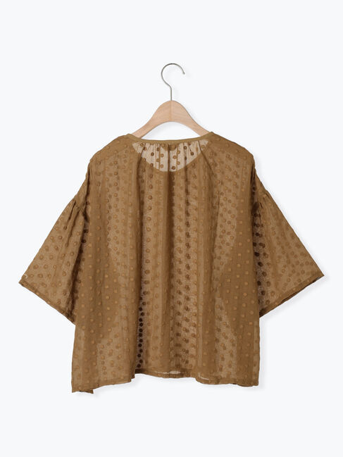 Samansa Mos2「シアー刺繍ブラウス」|シャツ・ブラウス|