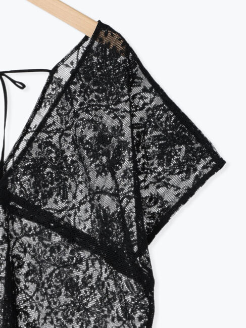 Samansa Mos2 blue「レースブラウス」|シャツ・ブラウス|