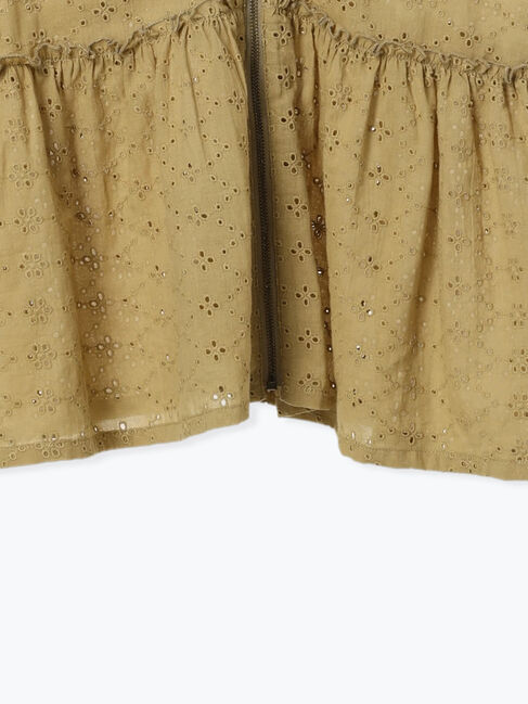 Samansa Mos2 blue「カットワークレースベスト」|シャツ・ブラウス|