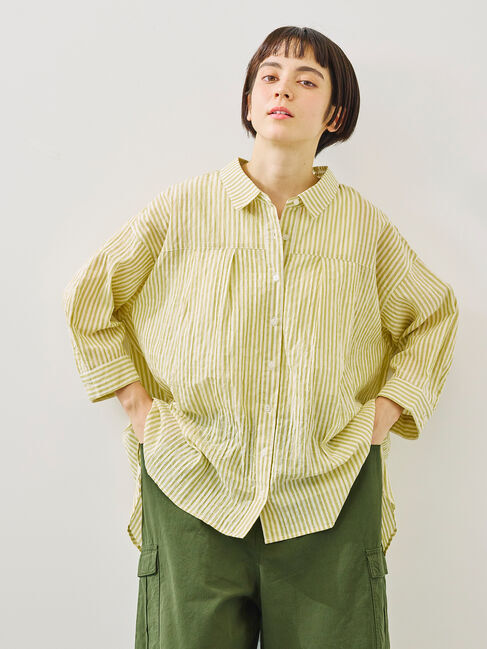 SM2「ストライプ柄七分袖シャツ」|シャツ・ブラウス|