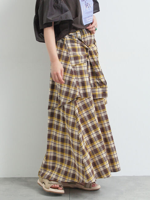 SM2「シャツ巻き風チェックスカート」|スカート|