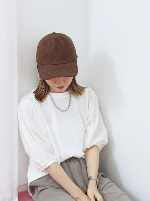 Samansa Mos2 blue「袖ボリュームTシャツ」|Tシャツ・カットソー|