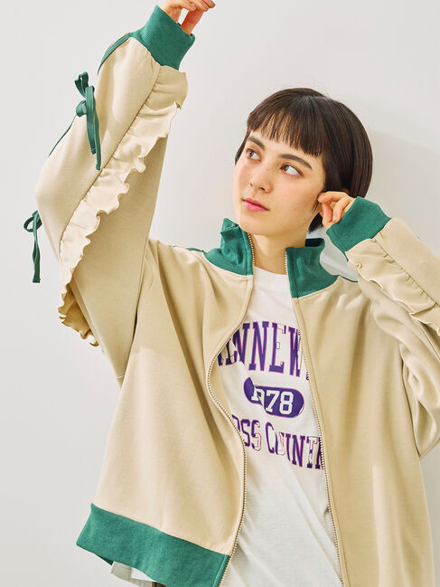 SM2「リボンフリルトラックジャージ」|ブルゾン・スタジャン|