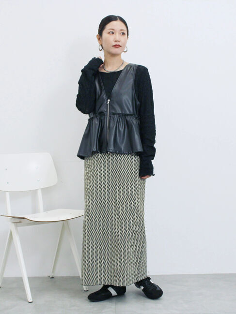 Samansa Mos2 blue「シアーレースロンT」|Tシャツ・カットソー|