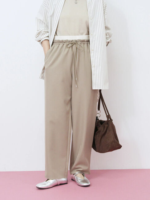 Samansa Mos2 blue「ダブルウエストアソートイージーパンツ」|その他|