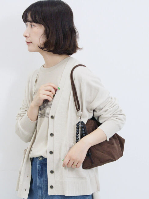 Samansa Mos2 blue「マルチスタイルVネックカーディガン」|カーディガン|