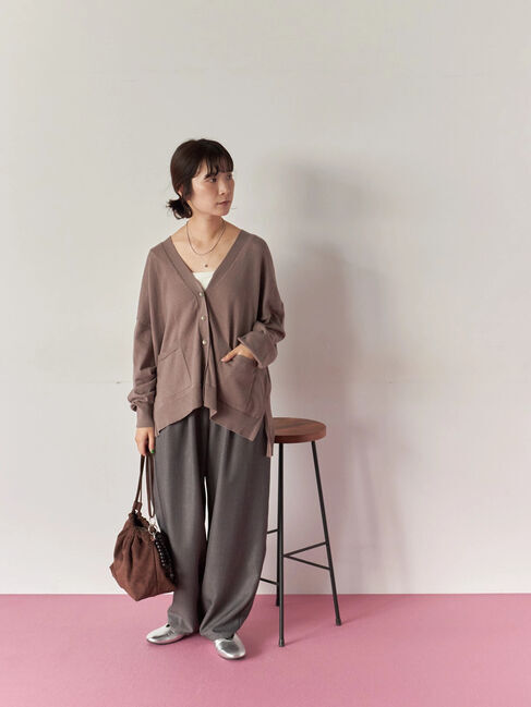 Samansa Mos2 blue「マルチスタイルVネックカーディガン」|カーディガン|