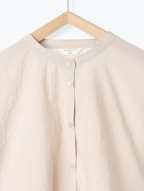 Samansa Mos2 blue「裾ドロストドルマンブラウス」|シャツ・ブラウス|