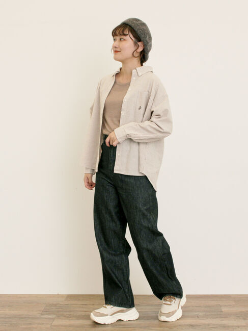 Samansa Mos2「ワンポイントロゴ刺繍シャツ」|シャツ・ブラウス|