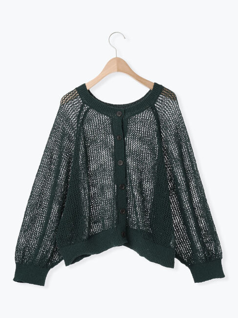 Samansa Mos2「メッシュ編み前後2WAYドルマンスリーブカーディガン」|カーディガン|