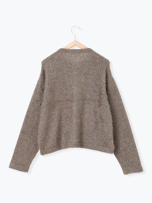 Samansa Mos2 blue「フェザーニットカーディガン」|カーディガン|