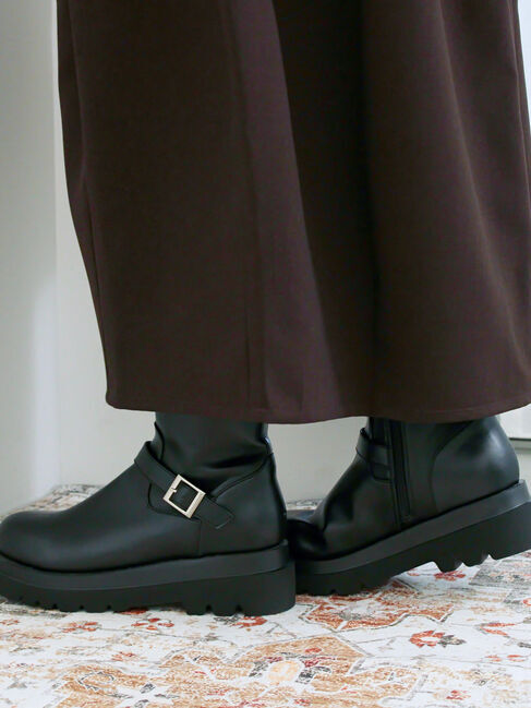 Samansa Mos2 blue「エンジニアブーツ」|ショートブーツ|