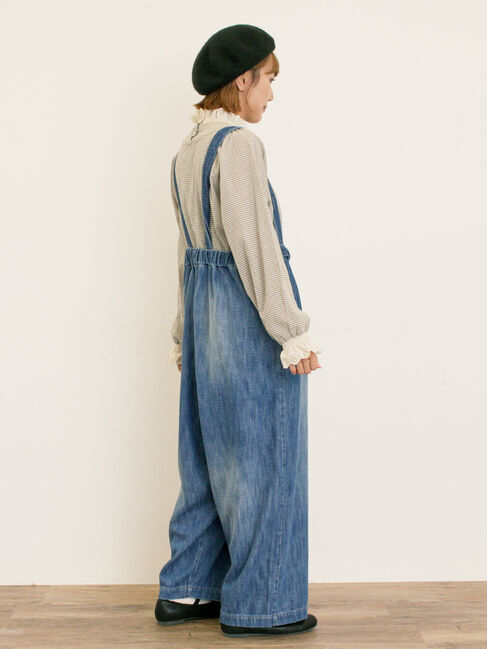Samansa Mos2「デニム/ツイルサスペンダー付きパンツ」|その他|
