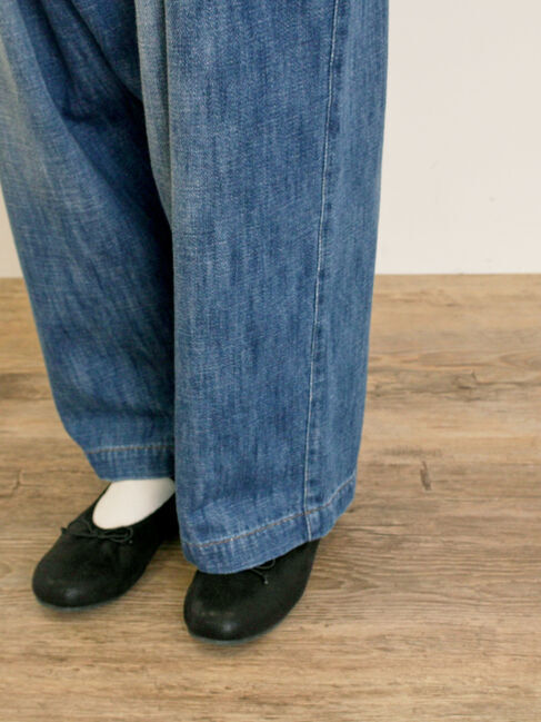 Samansa Mos2「デニム/ツイルサスペンダー付きパンツ」|その他|