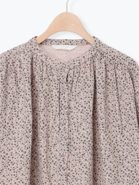 Samansa Mos2「【Cross&times;Linen】ギャザーブラウス」|シャツ・ブラウス|