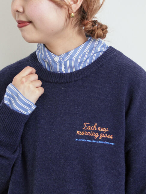 SM2「ロゴ刺繍ニットプルオーバー」|ニット・セーター|