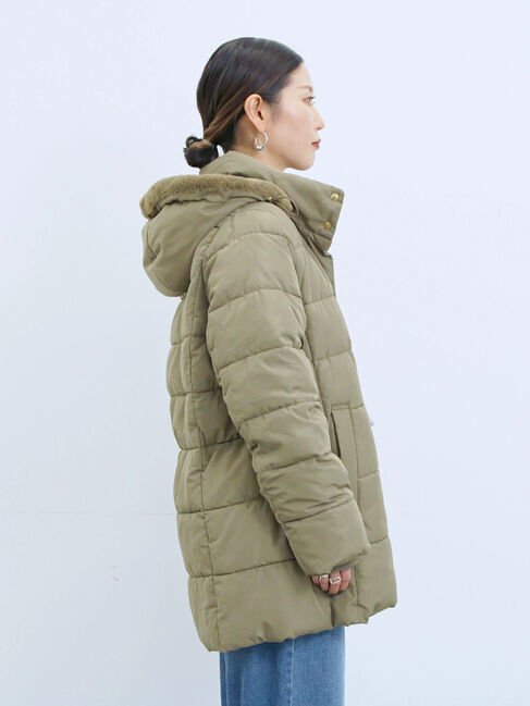 Samansa Mos2 blue「スタイルアップパデットコート」|その他|