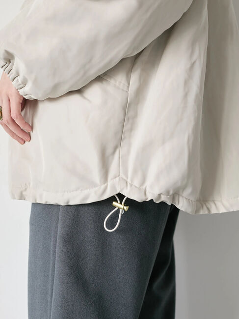 Samansa Mos2 blue「リバーシブルボアマウンテンパーカー」|ブルゾン・スタジャン|