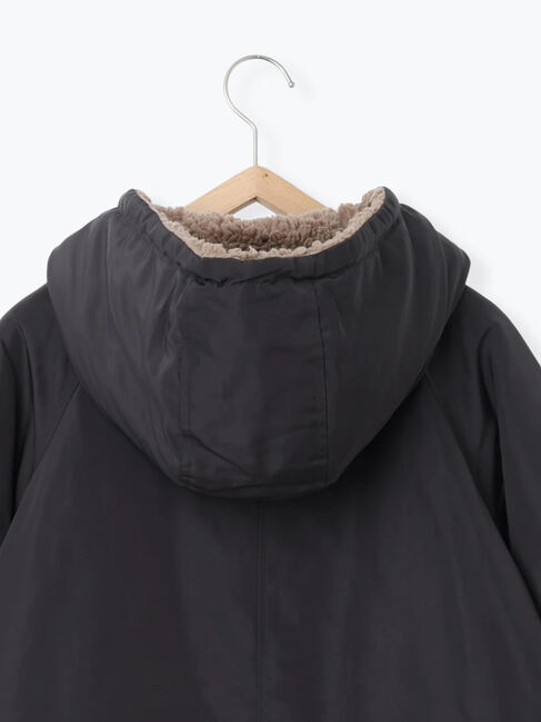 Samansa Mos2 blue「リバーシブルボアマウンテンパーカー」|ブルゾン・スタジャン|