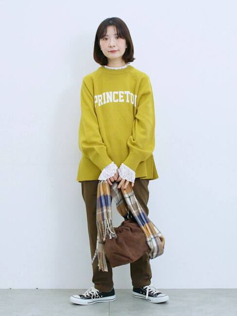 Samansa Mos2 blue「裏起毛ストレッチパンツ」|その他|