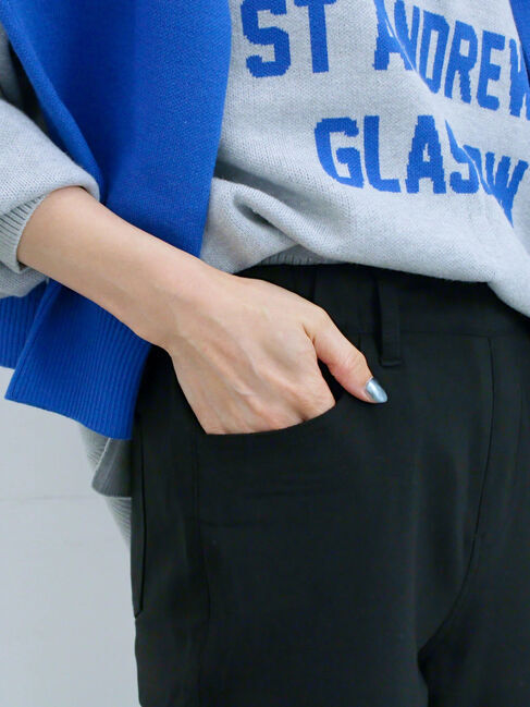 Samansa Mos2 blue「裏起毛ストレッチパンツ」|その他|