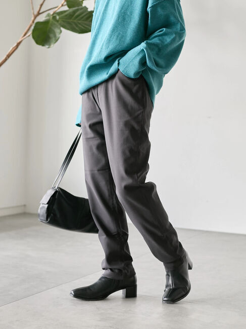 Samansa Mos2 blue「裏起毛ストレッチパンツ」|その他|