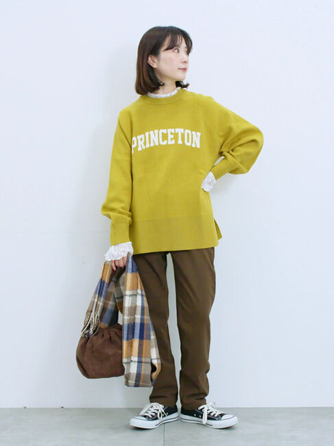 Samansa Mos2 blue「裏起毛ストレッチパンツ」|その他|