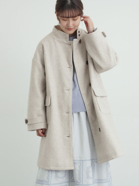 Samansa Mos2「ウールライクスタンドネックコート」|その他|