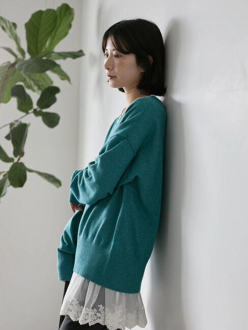 Samansa Mos2 blue「ペプラムプルオーバー」|Tシャツ・カットソー|