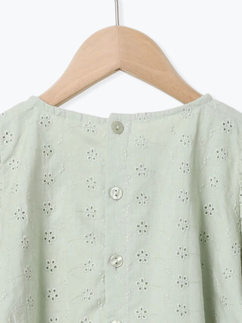 Samansa Mos2 Lagom「フラワー刺繍パフスリーブブラウス」|シャツ・ブラウス|