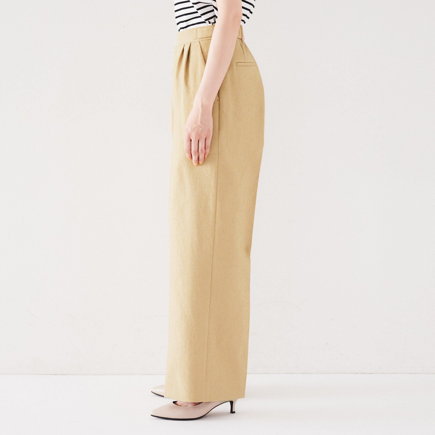 UNTITLED「【洗える/ドライタッチ】センタープレス ワイドパンツ」|その他|