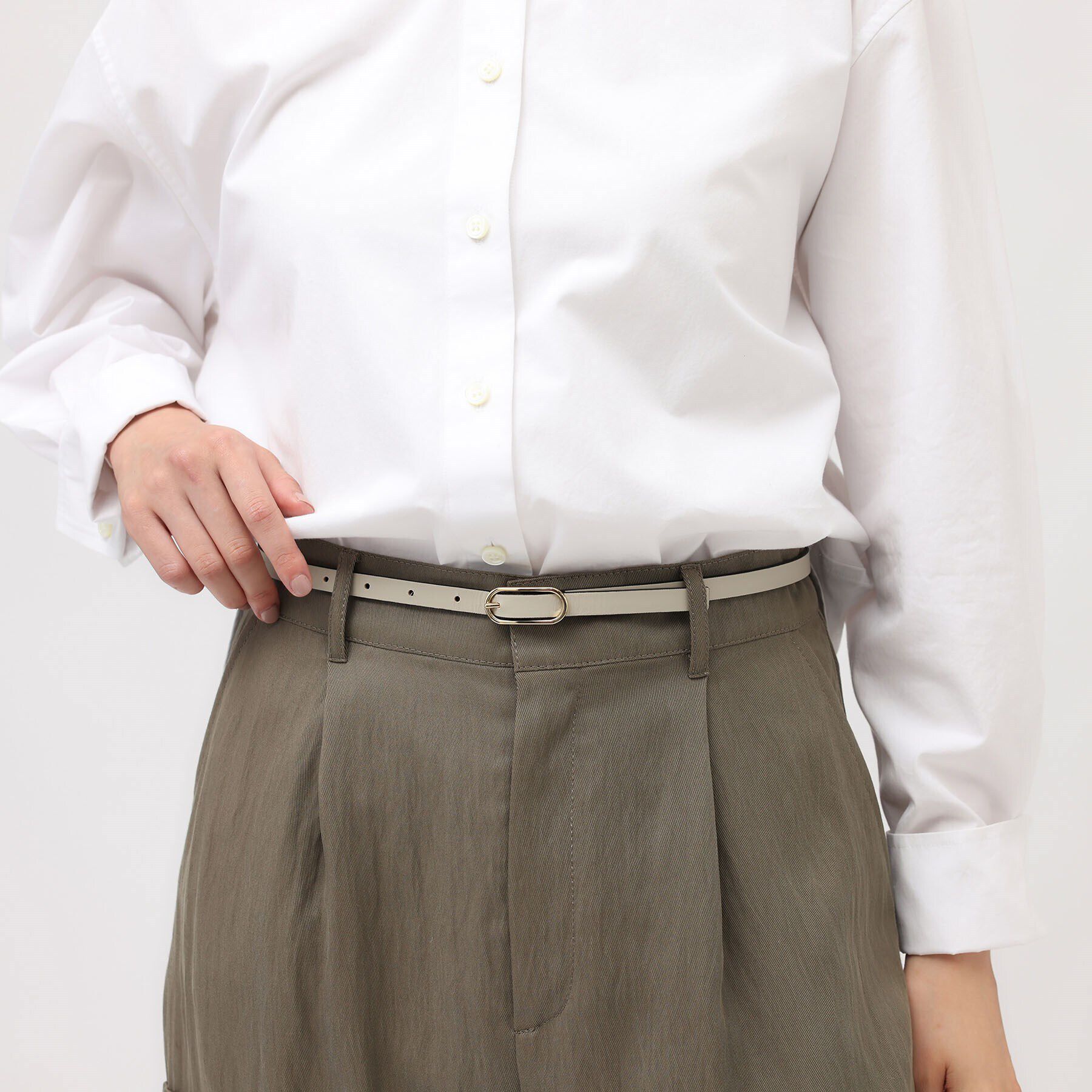 UNTITLED「【本革/Sサイズ/リバーシブル】オーバルベルト」|ベルト|