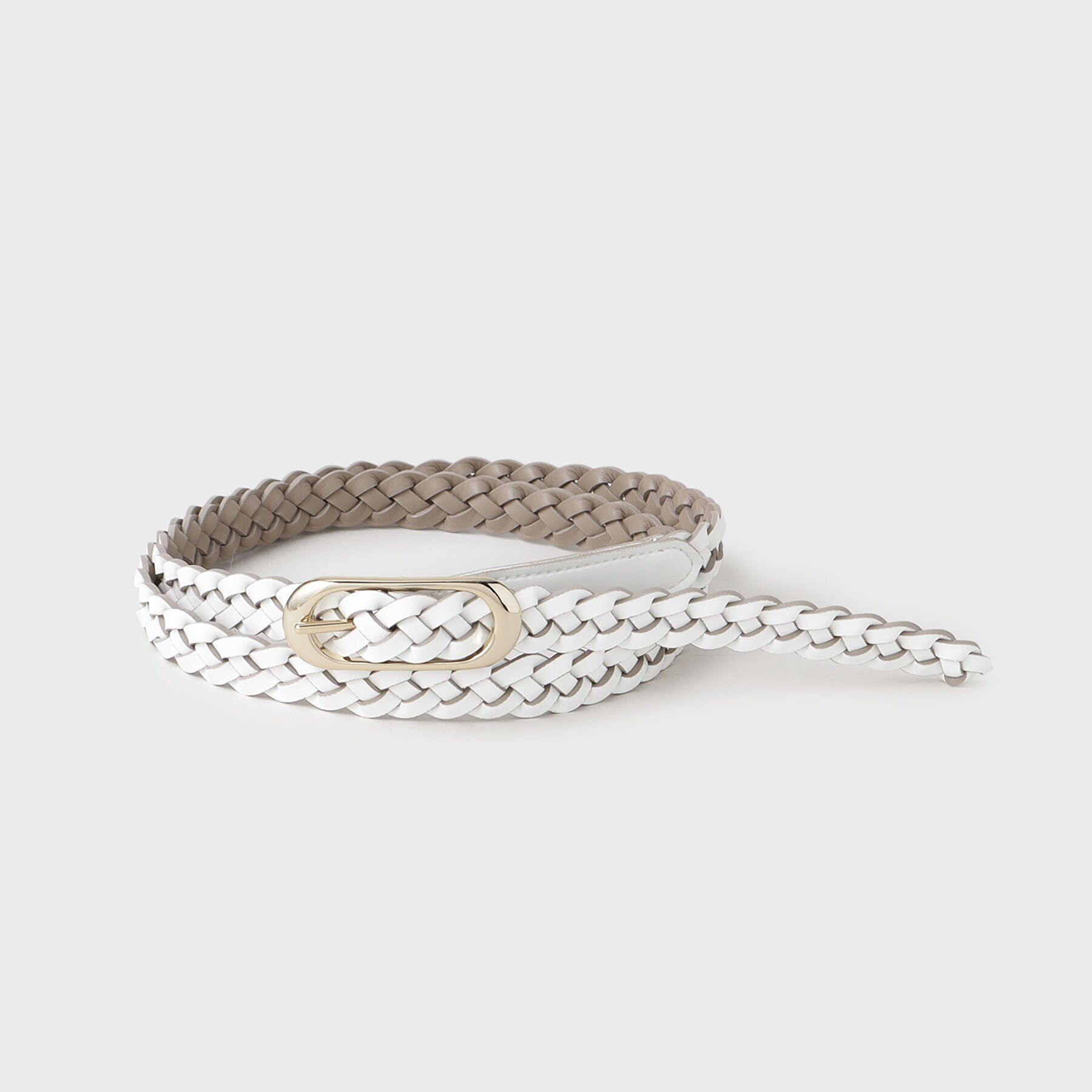 UNTITLED「【本革コンビ／リバーシブル】メッシュベルト」|ベルト|ホワイト(501)