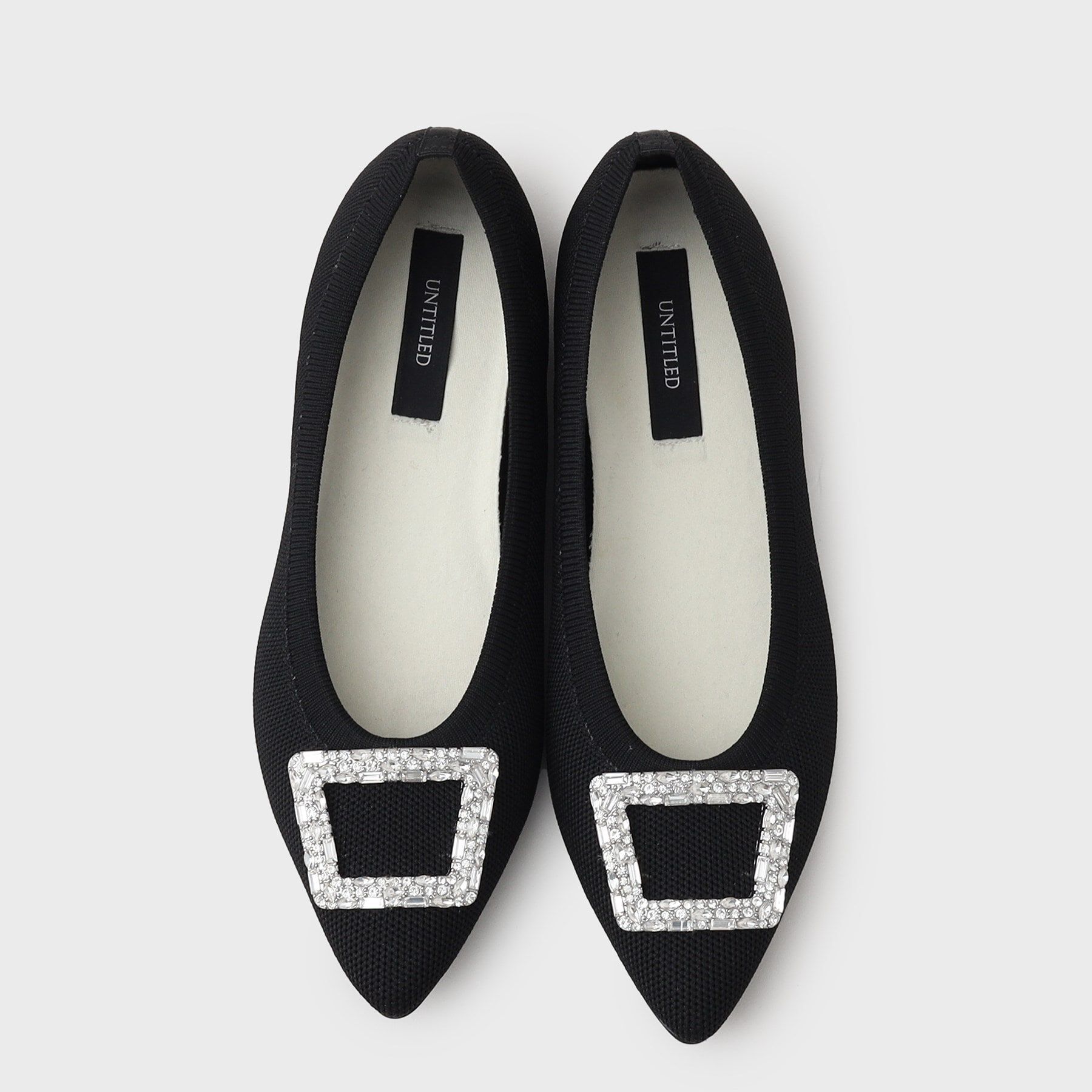 UNTITLED「【軽い！柔らかい！】ビジューニットパンプス」|パンプス|