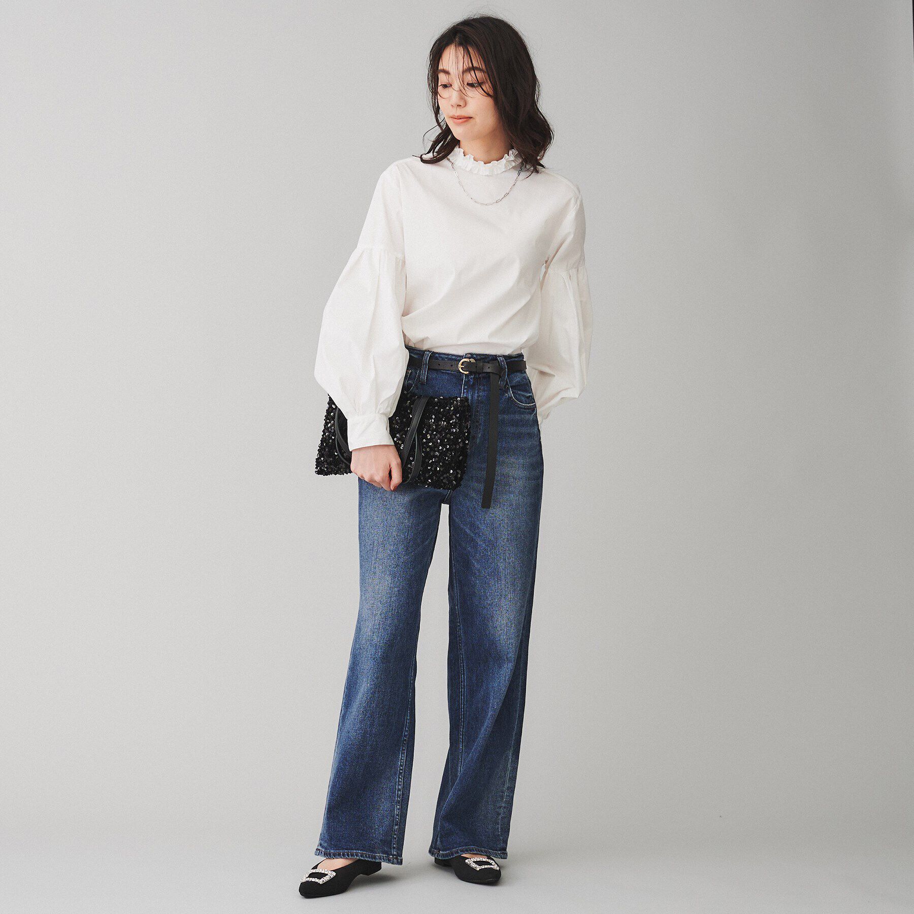 UNTITLED「【軽い！柔らかい！】ビジューニットパンプス」|パンプス|