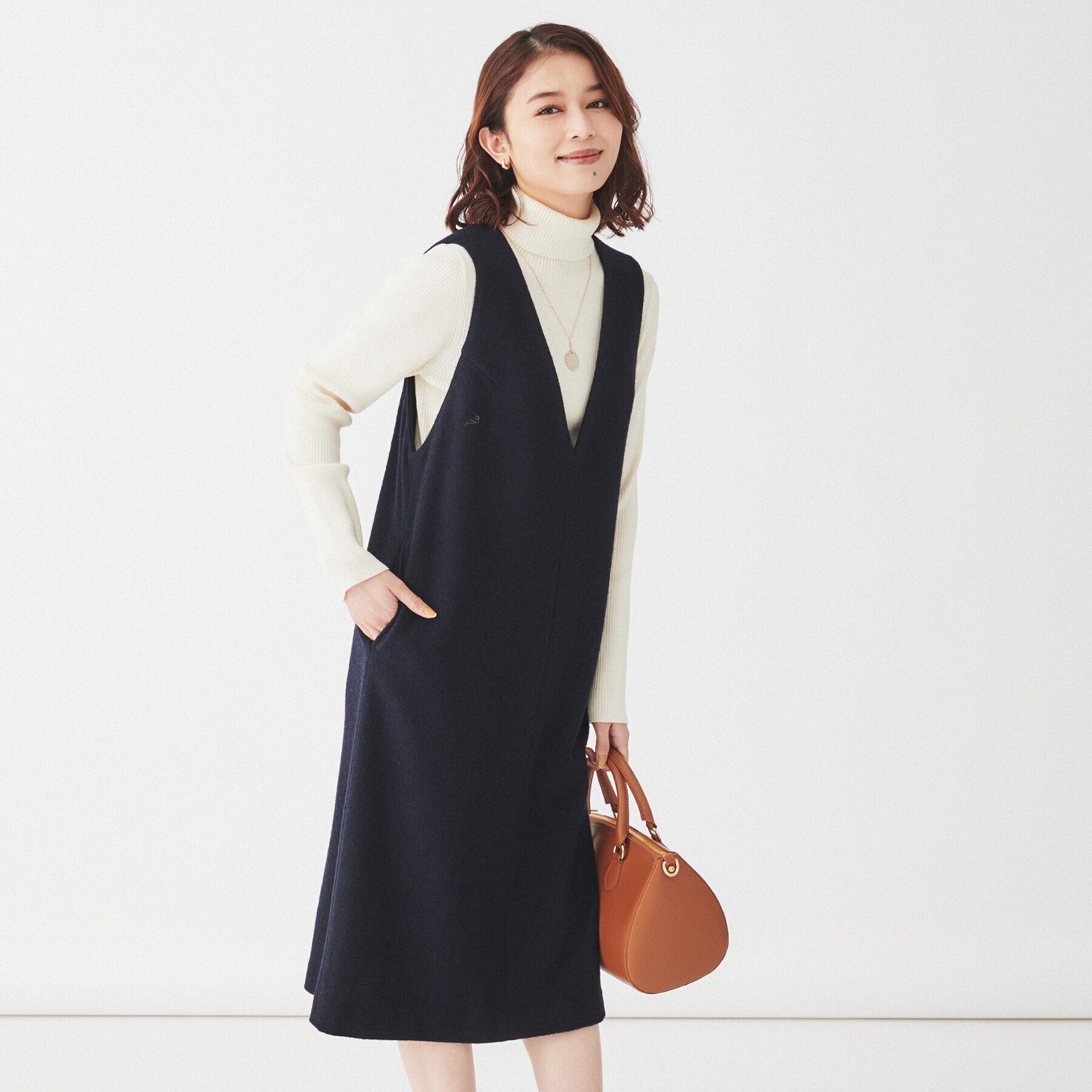 UNTITLED「【きれいめ/ポケット付】ブークレジャンパースカート」|ワンピース|