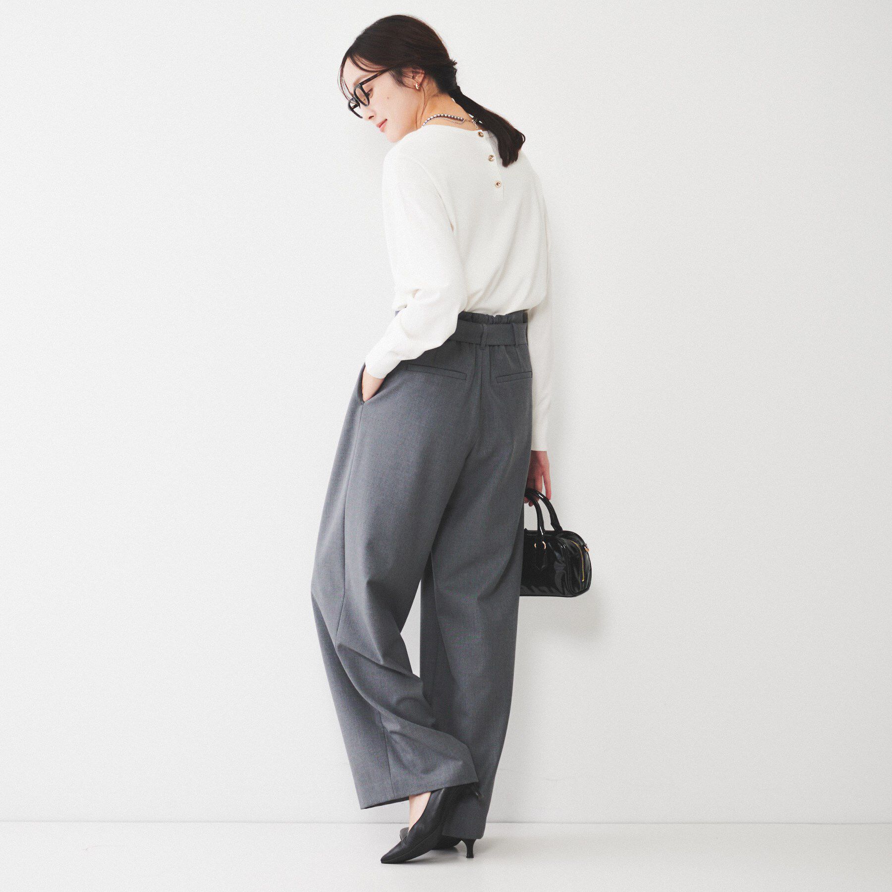 UNTITLED「【洗える/2WAY】ストレッチニット」|ニット・セーター|