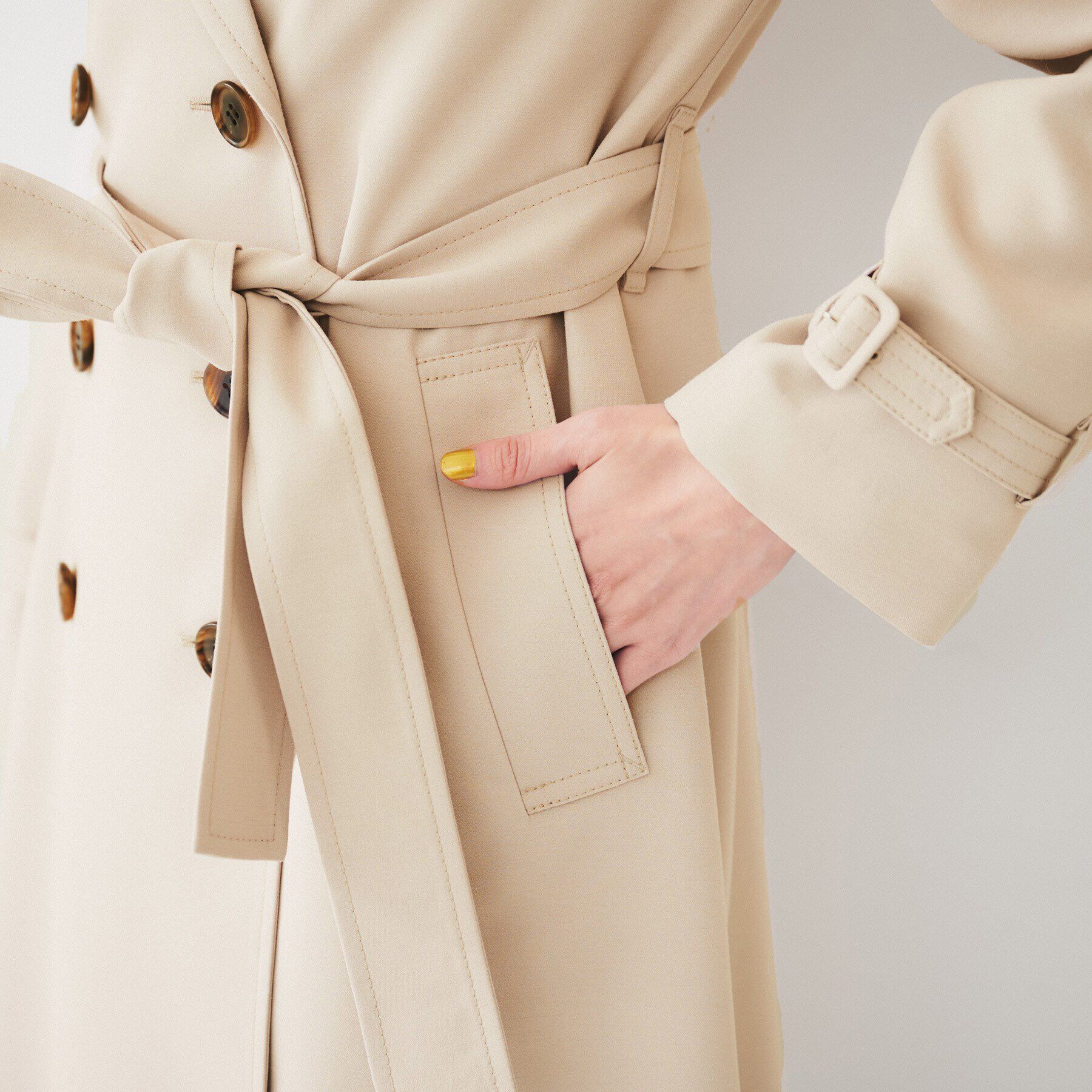 UNTITLED「【通勤】バックサテン トレンチコート」|トレンチコート|