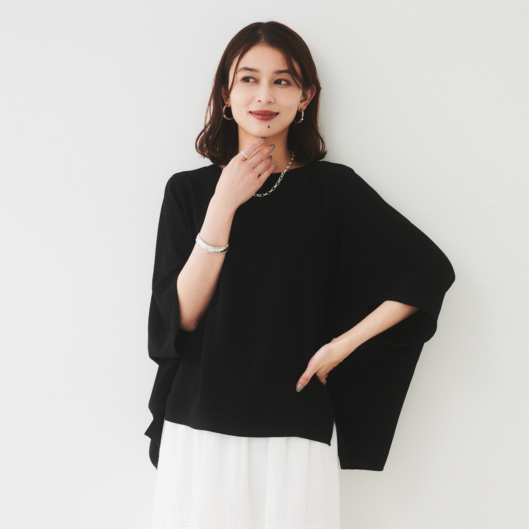 UNTITLED「【UVカット/接触冷感/吸水速乾/ストレッチ性】ドルマンプルオーバー」|Tシャツ・カットソー|