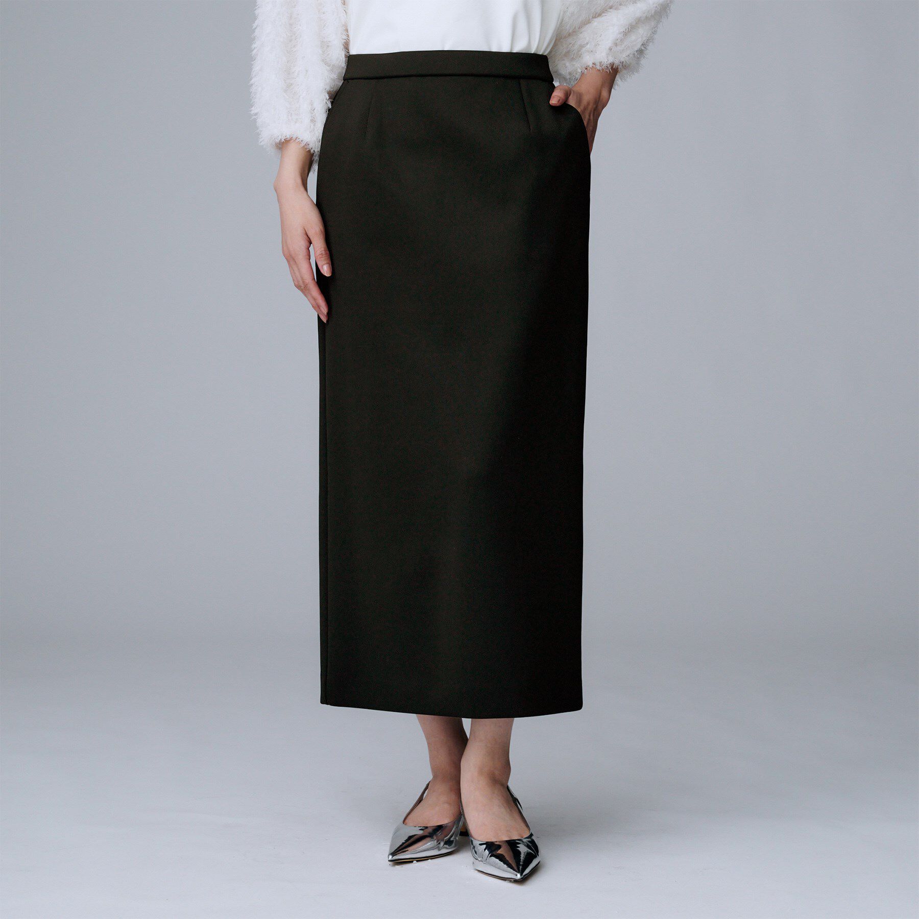 UNTITLED「【セットアップ可/洗える/ウエストゴム】ダンボールジャージスカート」|スカート|