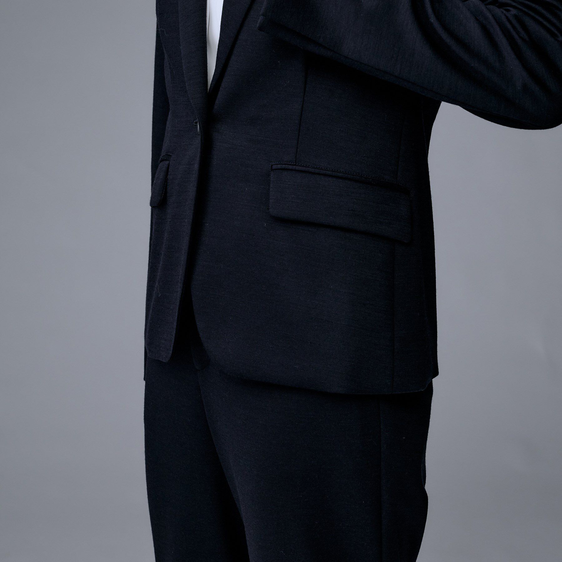 UNTITLED「【洗えるスーツ／ストレッチ】ウール混ジャージ テーラードジャケット」|テーラードジャケット|