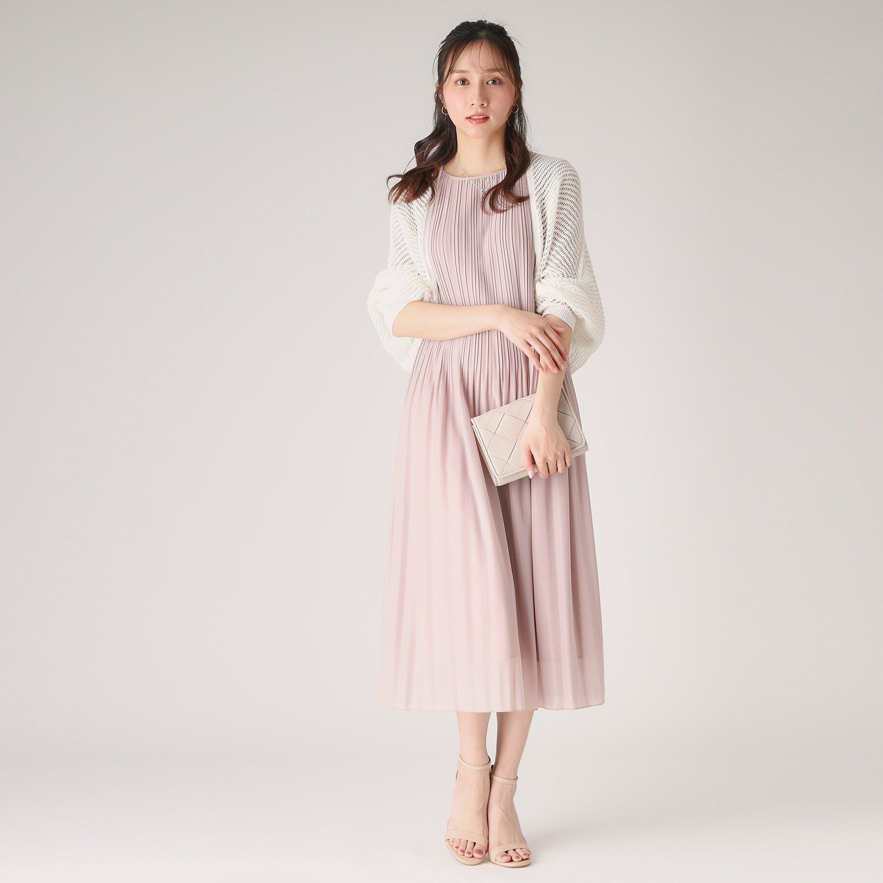 COUP DE CHANCE「【洗える／日本製】和紙混ショート丈ニットボレロ」|カーディガン|