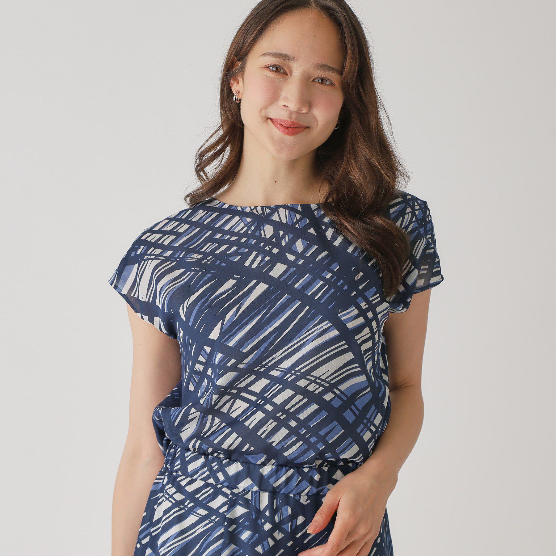 COUP DE CHANCE「【手洗い可／日本製】上品チェック柄のブラウス」|シャツ・ブラウス|